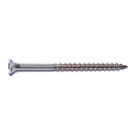 Buildright Deck Screw, #10 x 3 in, 18-8 Stainless Steel, Flat Head, Square Drive, 65 PK 08558